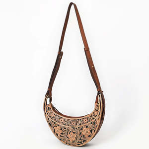 Bolso Bandolera de Cuero Estilo Occidental Hecho a Mano para Mujer, con Flecos Florales, Piedra Turquesa, Estilo Bohemio Vintage, Ligero, de Verano, Alta Calidad - Product Image 5