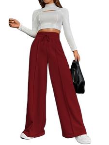 Pantalones de calle para uso diario Pantalones de chándal sueltos de moda y acogedores para mujer Pantalones de chándal personalizados de cintura alta suave - Product Image 4