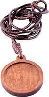 10 pièces Fit 25mm rond bois Cabochon pendentif plateaux bricolage en bois cordon collier Base réglage blancs pour la fabrication de bijoux