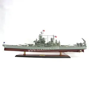 Gia Nhien Manufacturer Approve Custom Design Low MOQ USS Missouri WOODEN HANDICRAFT Wooden Scale Models