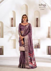 Saree ethnique indien à la mode en soie pour femmes pour les occasions de mariage de l'Inde - Product Image 3