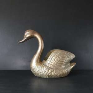 Sculpture de canard en argent fabriquée à la main Figurine de canard décorative à la main pièce maîtresse de table meilleure vente artisanat en métal décor à la maison - Product Image 4