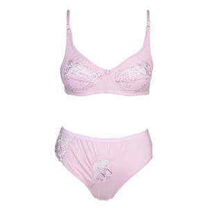 Conjunto de sujetador y bragas para mujer - Rosa claro - Product Image 1