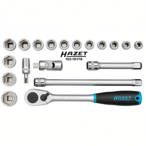 Hazet 1/2'' (18 Piezas) Juego de Herramientas con Llaves de Trinquete y Accesorios - Product Image 2