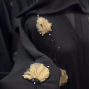 Premium mujer tejido vidrio Abayas elegante modesto bordado a mano vestidos formales tela transpirable tradicional Dubai musulmán - Product Image 1