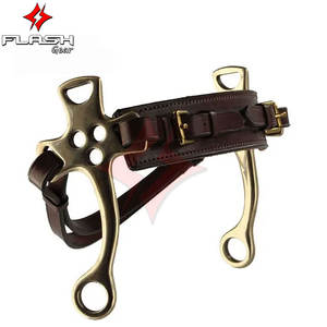 Broca de caballo Hackamore GB inglés de alta calidad con acolchado suave calzones de acero inoxidable broca de plata alemana - Product Image 6