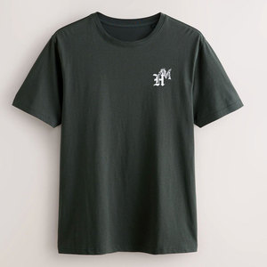 T-shirt classique à manches courtes en coton 100% pour homme, col rond, texture lisse, respirant, séchage rapide, écologique - Product Image 1