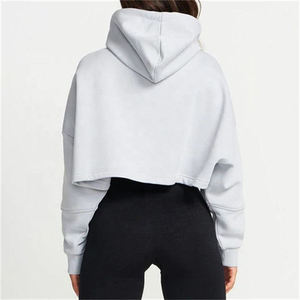 Sudadera con capucha personalizada para mujer, sudaderas con capucha y sudaderas informales para mujer, sudadera recortada de gran tamaño para mujer - Product Image 5