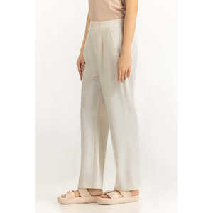 Pantalones de Crepé Transpirables Antiarrugas de Cintura Alta y Media, Corte Recto, Cierre Elástico, Decoraciones, Talla XL, WM-TRC-SS26-601 - Product Image 2