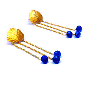 Style classique de tous les jours 925 en argent Sterling plaqué or apatite améthyste pierres précieuses boucles d'oreilles suspendues ensemble boucles d'oreilles à breloques pour femmes - Product Image 3