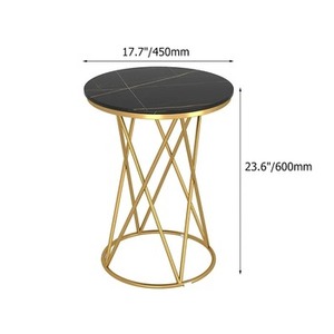 Dernier modèle Design Marbre Haut Fer Pieds Côté/Table Basse Décoration Maison Meubles en métal Espace salon Meubles Articles de décoration intérieure - Product Image 3