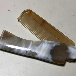 Einzigartiger geschnitzter Achat-Ochsen hornkamm aus Indien Poliertes natürliches Büffelhorn <span class=keywords><strong>massage</strong></span> gerät für das stilvolle Tier design des Kopfes - Product Image 1