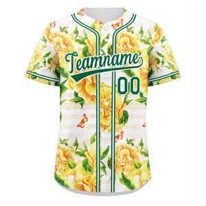Sportswear Apparel Baseball Jersey Short Sleeve Softball Jerseys Button <b>Down</b> Fashionable Baseball Shirts - Product Image 3