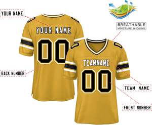 Camisetas de fútbol americano personalizadas, ropa deportiva para discoteca, OEM, secado rápido, malla de poliéster, manga transpirable, rayas, impresión por sublimación - Product Image 2