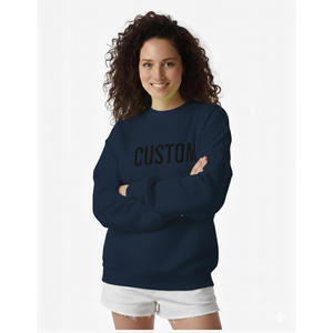 Sweat-shirt à col roulé vert uni pour femme, manches longues, décontracté, tricoté, 100% coton, automne, Trackstar, OEM, marque privée - Product Image 3