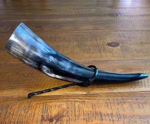 Classic Nautical Viking Drinking <b>Glasses</b> Large Size Personalized Cylinder Shape with Smooth Polish <b>Beer</b> Wine Reusable Bamboo Lid - Product Image 3