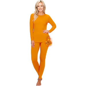 Conjunto de chándal térmico sin tirantes de espuma personalizada para hombre, ropa de abrigo gruesa de invierno y Calzoncillos largos para mujer - Product Image 4