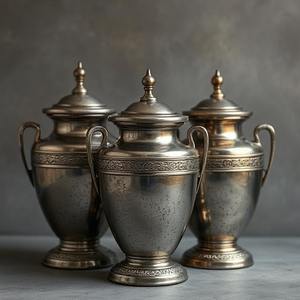 Urnas de cremación de metal Art Deco de lujo de alta calidad, exquisito homenaje a los seres queridos con notas de la India y características de pizarra - Product Image 2