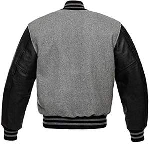 OEM personalizado de alta calidad Varsity chaqueta clásica de cuero de manga de algodón poliéster Chenille parche bordado Varsity chaqueta de los hombres - Product Image 5