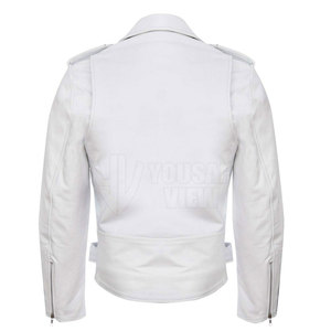Recién llegado, chaqueta de cuero de alta calidad para hombre, chaqueta de moto para hombre, MOQ bajo, chaqueta de moto para hombre a la venta - Product Image 4