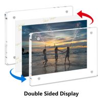 Image acrylique personnalisée 10mm cadre 4*6 clair magnétique minimaliste Photo autoportant Double face affichage cadre photo