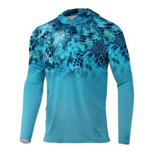 Chemise de pêche en plein air personnalisée pour hommes, sweat à capuche en polyester à manches longues, séchage rapide, protection UV UPF 50, respirant, sublimation - Product Image 2