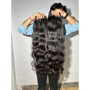 ผมต่อจากผมธรรมชาติแบบดิบของอินเดีย100% มัดผมบริสุทธิ์ที่มีเนื้อเนียนนุ่มและไม่พันกัน - Product Image 3