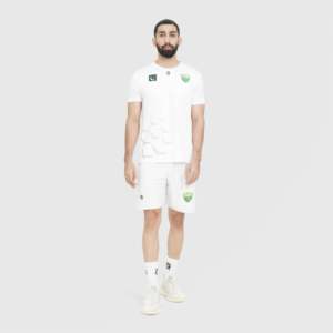 กางเกงขาสั้น PFF Sporty Match Day ระบายอากาศได้ดี ผลิตจากโพลีเอสเตอร์ 100% ไซส์ XXS สีขาว พร้อมลายปักตกแต่งและขอบเอวยางยืด - Product Image 3