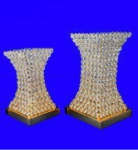 Candelabro de latón de 9 brazos con centro de mesa de cristal acrílico para bodas, lámpara de mesa para bodas, hoteles para decoraciones navideñas - Product Image 6