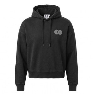 Custom Cropped Boxy Hoodie 380 GSM Washed Fleece Gym Hoodie Drop Shoulder No Pocket Streetwear OEM Wholesale - Product Image 1