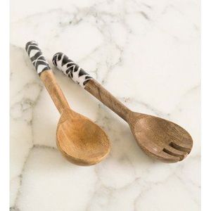 Best Deal Wooden Salad Server Set Elegant Home Restaurant Tableware Decoration <b>Flatware</b> for Weddings - Product Image 4