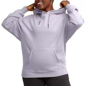 Coupe régulière OEM conception personnalisée vêtements pour femmes grande taille sweats à capuche polyester à manches longues respirant femme sweats à capuche 450g - Product Image 6