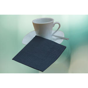 Tovaglioli Neri 20x20cm con Bordo Goffrato, 100 Pezzi, 60 Confezioni, B2B - Product Image 1