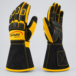 Gants de soudage de qualité supérieure en cuir, durables, écologiques, longueur de poignet personnalisée, pour travaux extérieurs en hiver, gants de soudage - Product Image 5