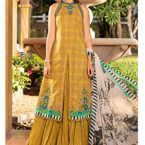 ชุดเซ็ตปักลาย2ชิ้นพร้อมผ้าชีฟอง,ชุดคลุมคอเสื้อ - Product Image 5