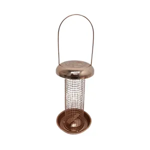 This Modern Bird Feeder with Copper Colour is Easy to Use and Re Fill that Allows Birds to Easily Access the Feed from All Sides