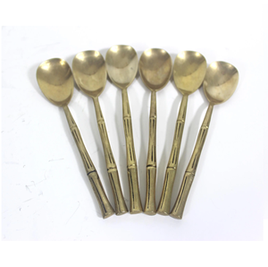 Classic Elegant Brass Spoon Flatware Set Brass Cutlery for <b>Long</b> Handle and Use for Restaurants Used Best Price - Product Image 5