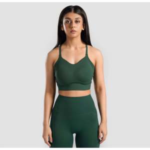 Soutien-gorge de sport Radient Active Wear vert, soutien-gorge de yoga et de fitness avec bretelles réglables, doublure en spandex douce et élastique pour la salle de sport - Product Image 6