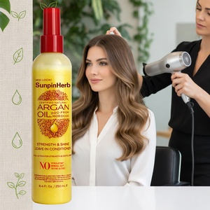 Après-shampoing sans rinçage à l'huile d'argan Creme of Nature, soin capillaire fortifiant et brillant pour cheveux secs, abîmés, bouclés et naturels. - Product Image 1