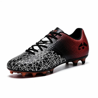 Chaussures de football unisexes pour l'entraînement, dessus en PVC, doublure en mesh, semelle en caoutchouc, crampons de football pour enfants et adultes, utilisation pour les matchs scolaires