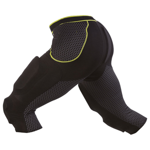 Men's <b>Padded</b> Football Girdle <b>Pants</b> with Geometric Mesh Panel and Elastic Waist Fitted Design for Adults All Seasons - Product Image 5
