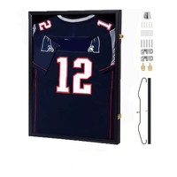 Vitrine en bois massif écologique pour maillots de sport (football, basketball) et collection d'autographes, anti-UV, verre trempé