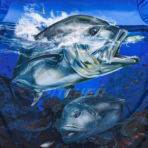 Polo de pesca impreso de alta calidad, ligero, transpirable, ecológico, UPF 50 100%, poliéster diseñado para la comodidad - Product Image 6