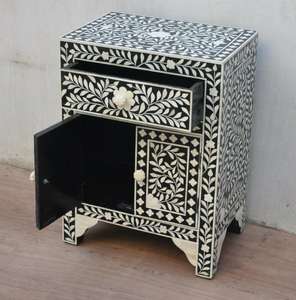 Mesa de consola con incrustaciones de hueso ecológica hecha a mano para comedor, estilo de diseño tradicional acento para hoteles, villas, dormitorios y apartamentos - Product Image 3