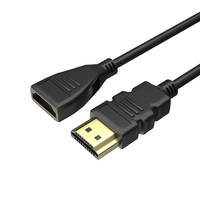SIPU Mini pour câble coaxial plaqué or 24K mâle-femelle 1.5m gaine PVC 4K 1080p HD pour haut-parleurs et caméras