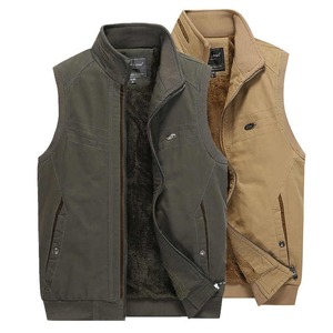 2024 nuevo chaleco transpirable informal de alta calidad OEM para hombre, prendas de vestir de lana de algodón de invierno con mangas cálidas, chaquetas sin mangas - Product Image 1