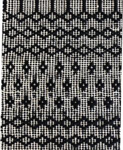 Prix d'usine Tapis en coton tissé plat en fil naturel noir et blanc pour votre maison - Product Image 4