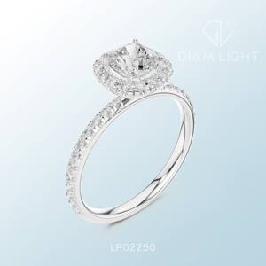 Exquisite cushion <b>cluster</b> ring make to order IGI certified handcrafted design ideal for wholesale buyers seeking high quality - Product Image 4