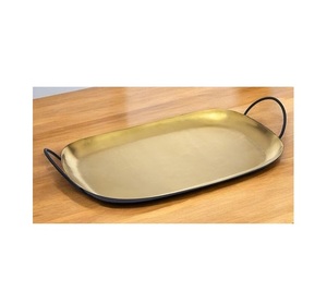 High Quality Tabletop <b>Kitchen</b> Serving <b>Tray</b> Aluminum Metal Silver Shiny <b>Tray</b> for Home Restaurants Tabletop Food Supplies - Product Image 2