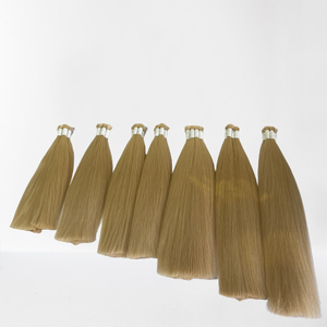 Extensiones de cabello Natural liso a granel, pelo virgen sin procesar con cutícula, Color rubio, calidad superior - Product Image 1